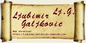 Ljubimir Galjković vizit kartica